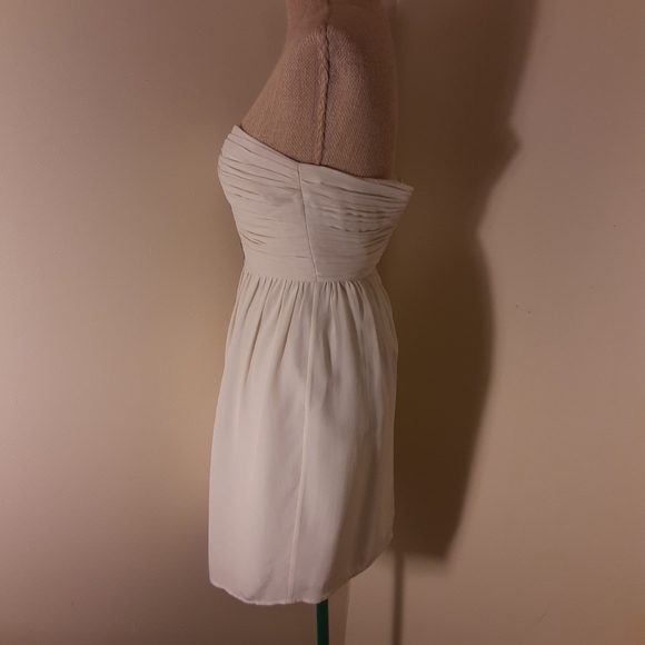 Shoshanna beaded front strapless ivory dress sz2 - Picture 9 of 12